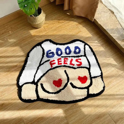 Tapete Good Feels em acabamento tufted visto por inteiro