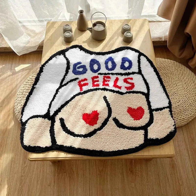 Tapete Good Feels decorando ambiente com mesa de madeira