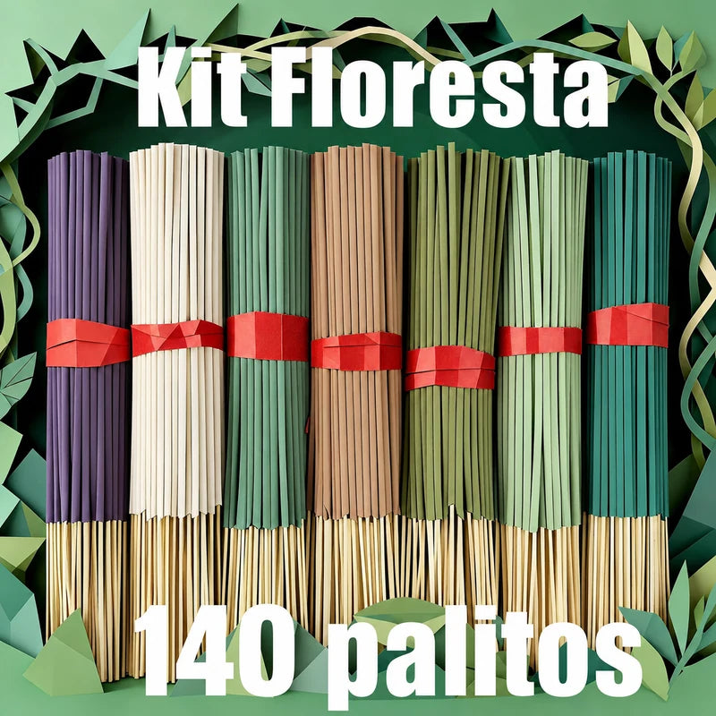 Kit Floresta de incenso de palito com 140 unidades