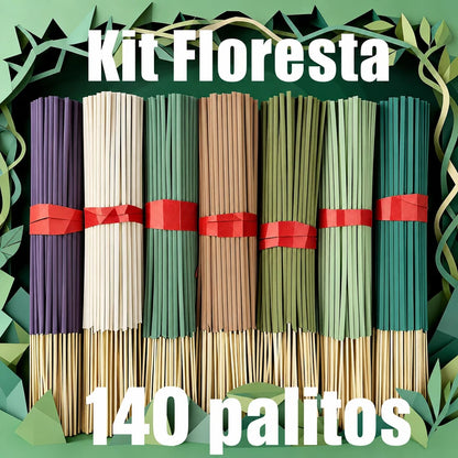 Kit Floresta de incenso de palito com 140 unidades