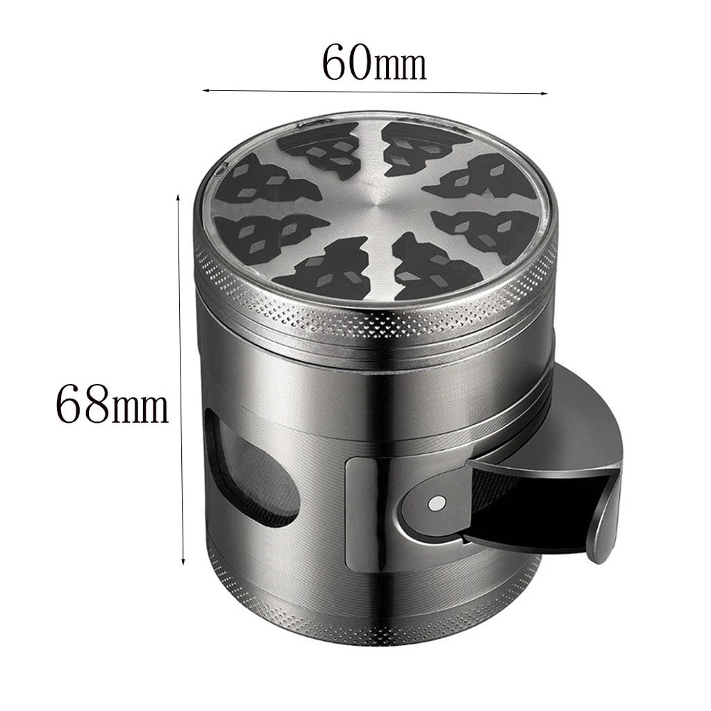 Dimensões do Dichavador Puff Vision: 60 mm de diâmetro por 68 mm de altura