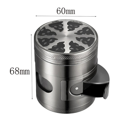 Dimensões do Dichavador Puff Vision: 60 mm de diâmetro por 68 mm de altura