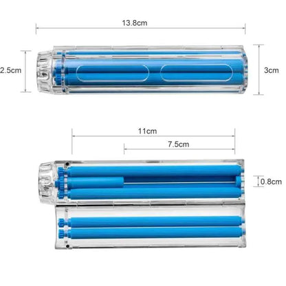 Bolador automatico para finos Slide azul com medidas do sistema interno