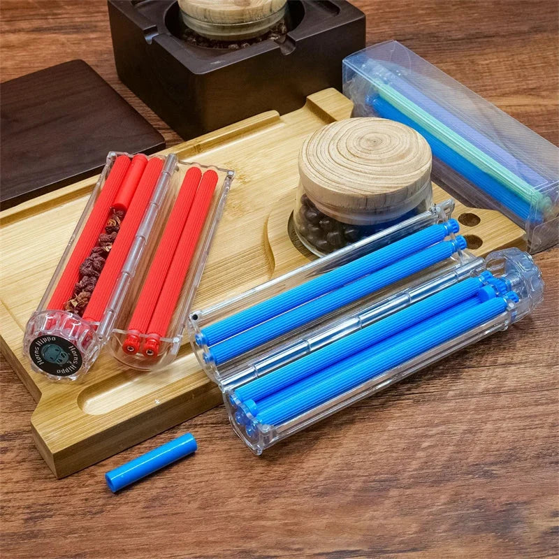 Bolador automatico para finos Slide em varias cores sobre bandeja de preparo
