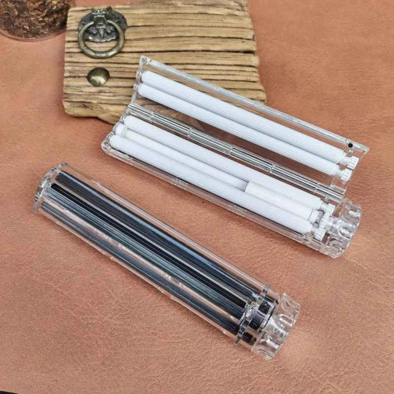 Bolador automatico para finos Slide preto e branco aberto e fechado
