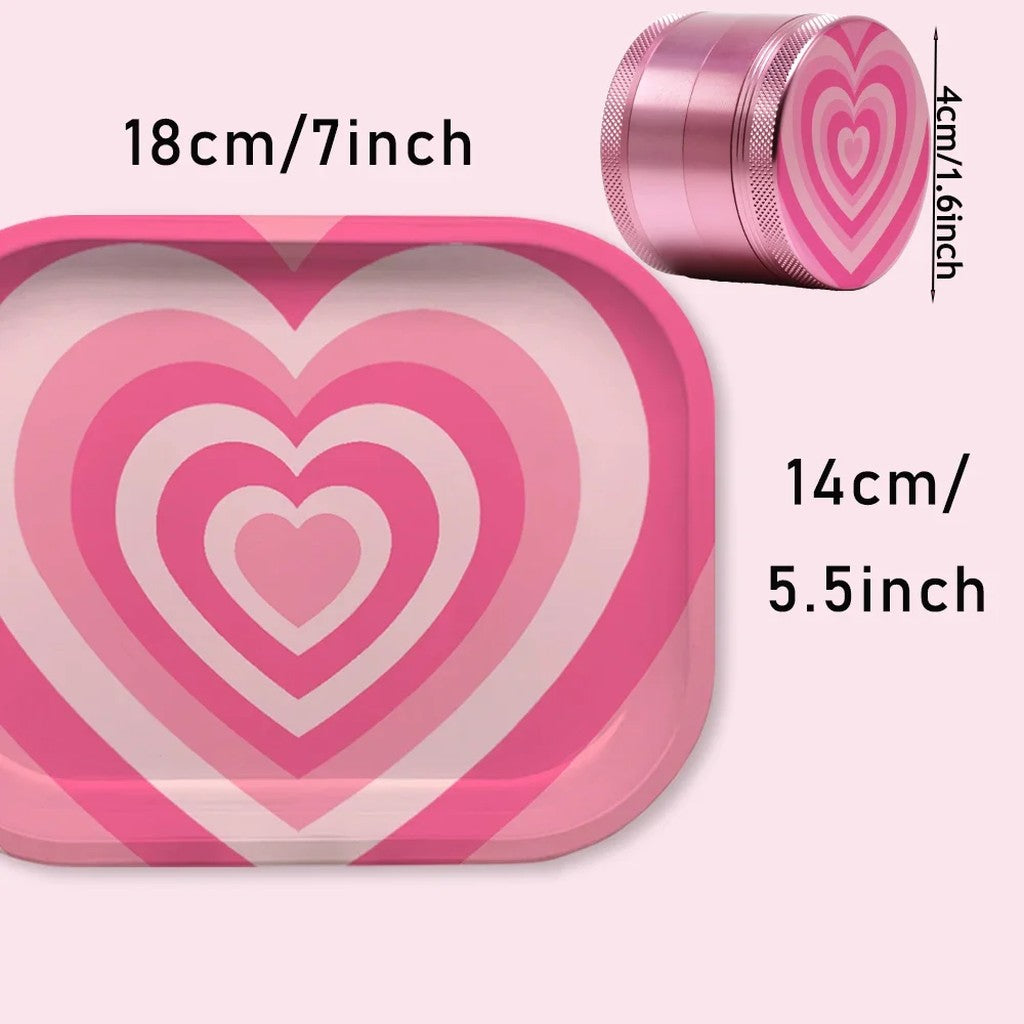 Medidas da bandeja de bolar do kit coração: 18 x 14 cm