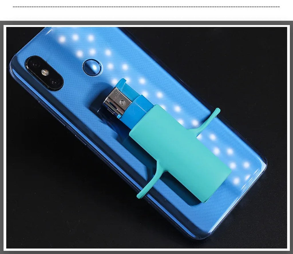 Porta-isqueiro de silicone varias cores em conjunto