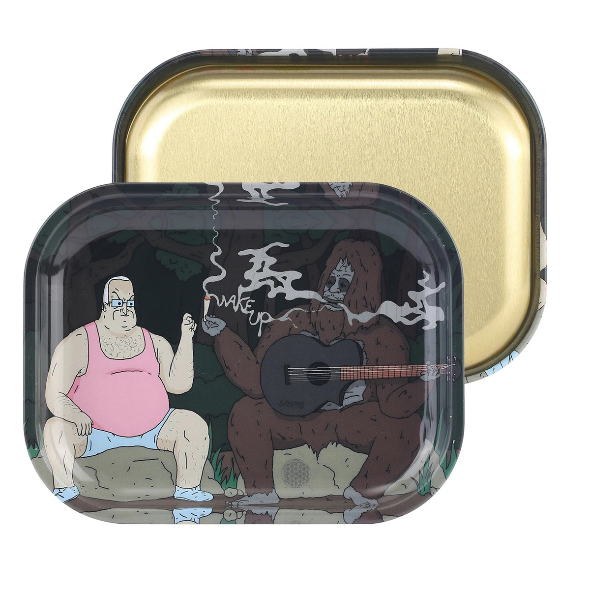 Bandeja de Bolar Metal 18x14 com bordas elevadas e estampa colorida