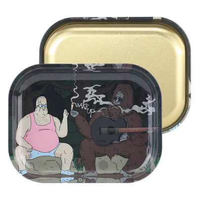 Bandeja de Bolar Metal 18x14 com bordas elevadas e estampa colorida