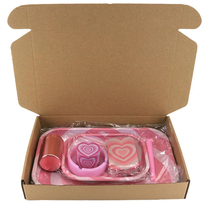 Kit Puff completo com itens embalados dentro da caixa