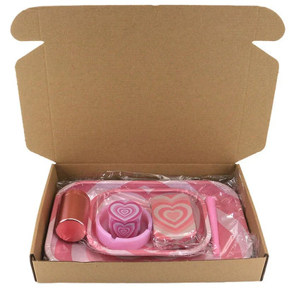 Kit Puff completo com itens embalados dentro da caixa