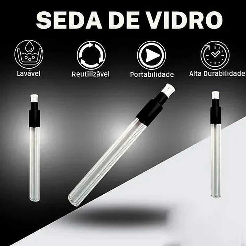 Kit Puff Rasta com seda de vidro reutilizavel