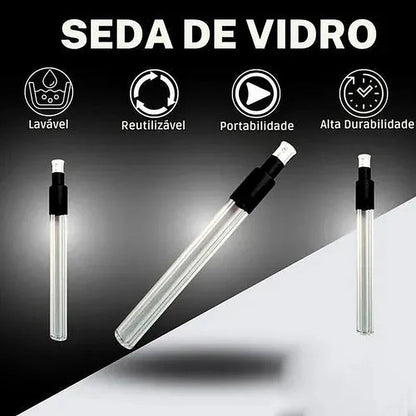 Kit Puff Rasta com seda de vidro reutilizavel
