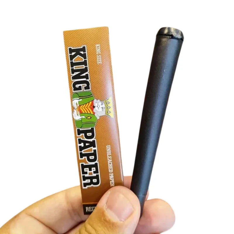 Kit Puff Sadhu com seda King Paper e tubo porta-beck preto