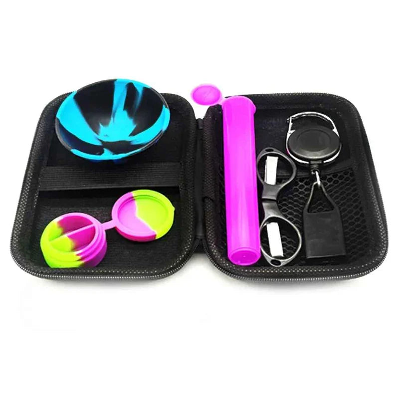 Kit Puff Smile com setup completo organizado na case aberta