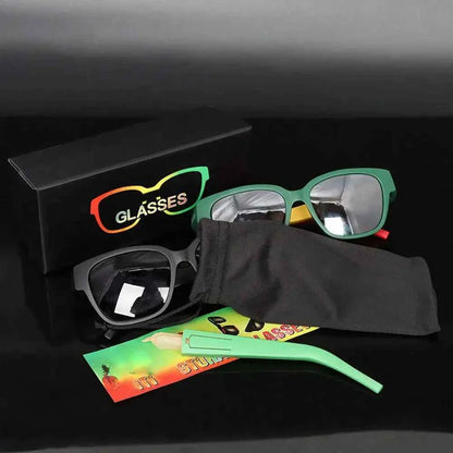 Kit completo do Óculos Puff Safe com caixa case de tecido flanela e acessórios