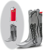 Porta-Isqueiro BIC Mini J5 Bota Cowboy Prata
